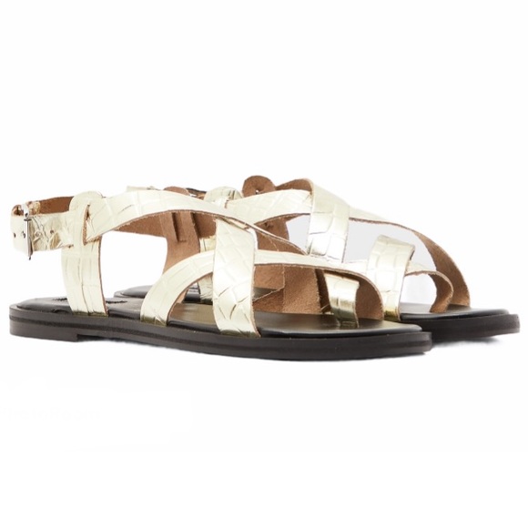 TOPSHOP Paige Sandal Embossed Leather Toe Wrap - Picture 11 of 15